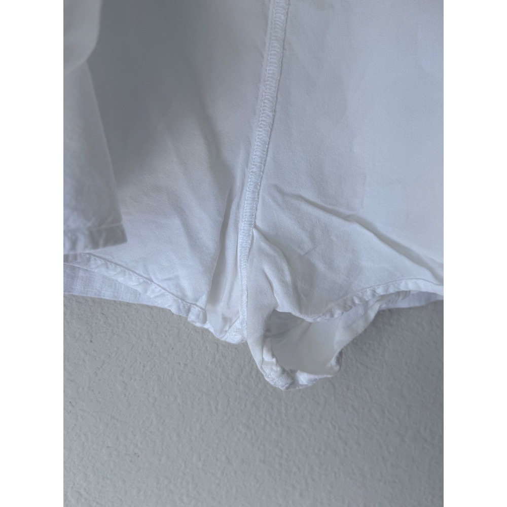 Abercrombie & Fitch White Linen Blend Wrap Front Skort Large High Rise Casual - Picture 5 of 6